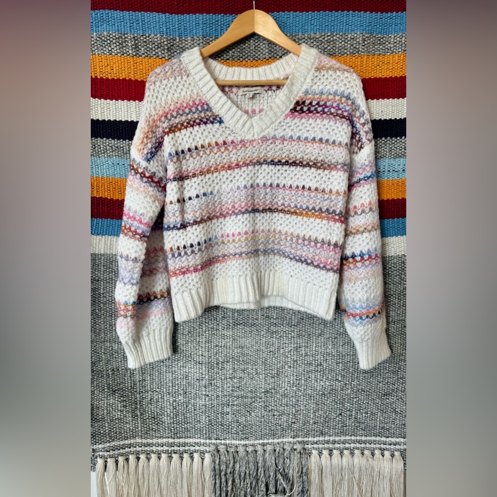 Francesca's Collections Multicolor Pullover V-Nec… - image 10